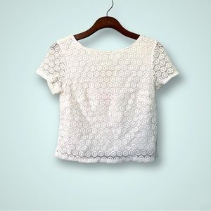 Lilly For Target White Crochet Top